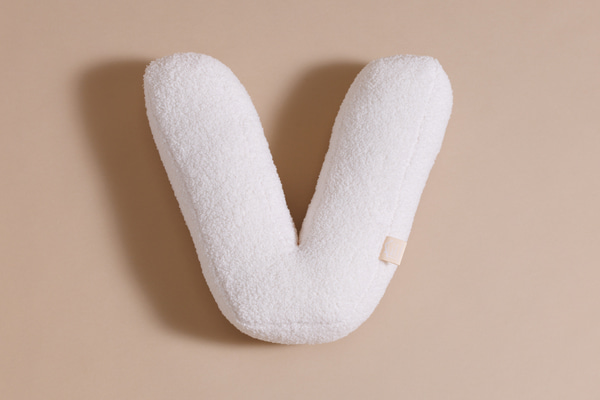 Letter Cushion V - Boho Vanilla