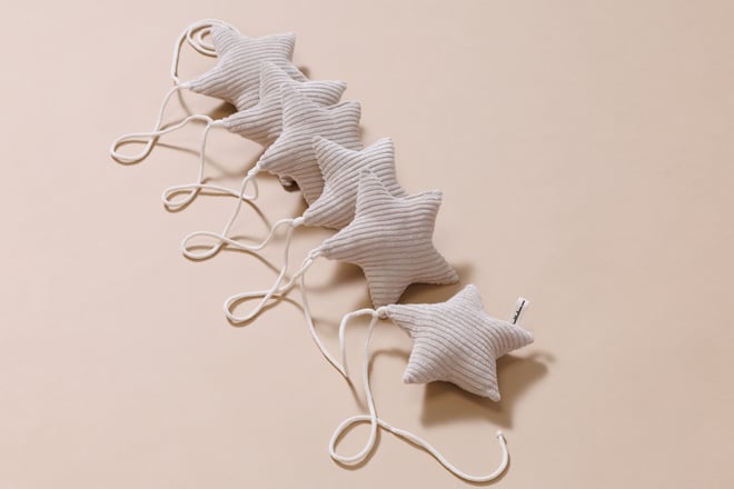 Guirnalda de Estrellas de Pana Crudo