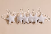 Corduroy Stars Garland Ecru