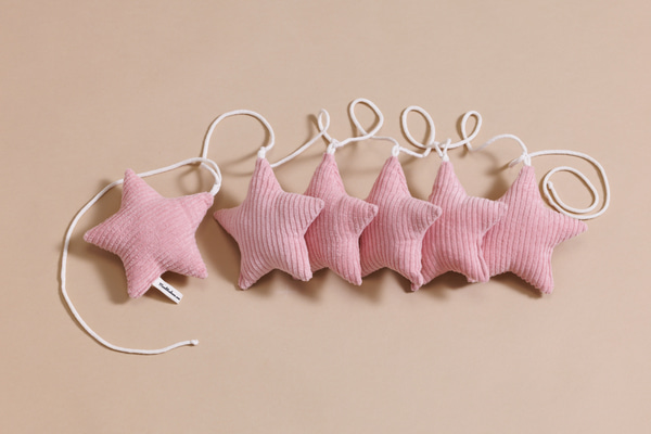 Kord-Sternen-Girlande Rosa