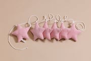 Guirlanda de Estrelas de Veludo Cotelê Rosa