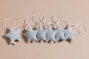 Corduroy Stars Garland Water Green