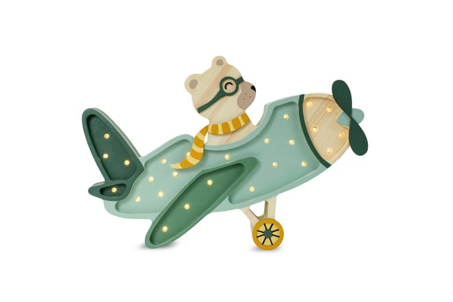 Lâmpada LED Avião Vintage Cáqui Little Lights