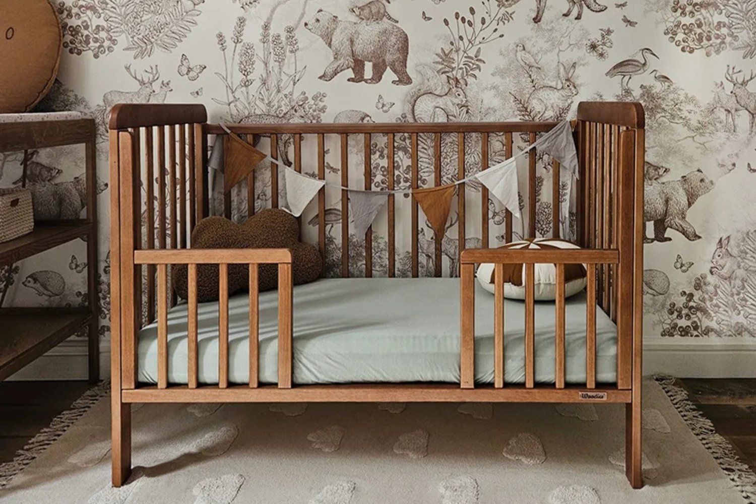Barrera Frontal con Entrada Central para Cama Bébé Clásica Cot Vintage 60x120 Barrera Frontal con Entrada Central para Cama Bébé Clásica Cot Vintage 60x120