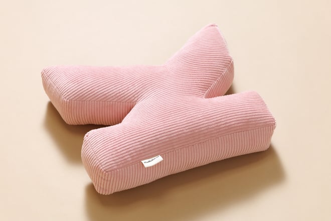 Letter Cushion K - Pink Corduroy