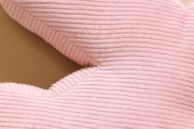 Letter Cushion K - Pink Corduroy