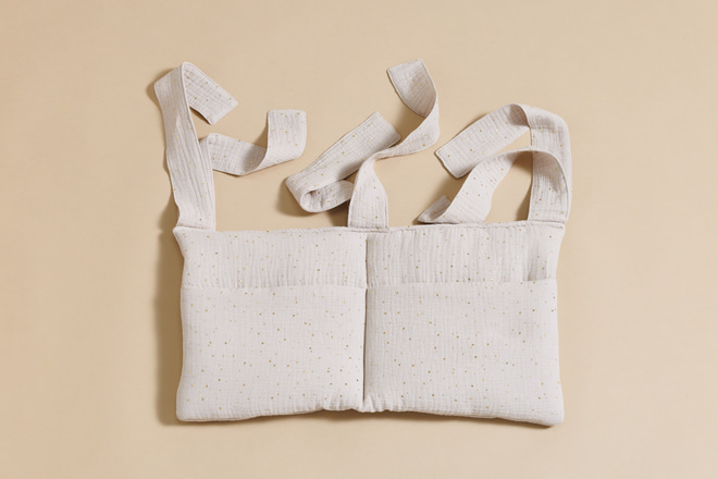 Bettorganizer - Grau Silbersterne