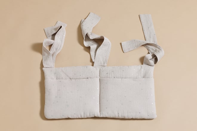 Bolsa de Almacenamiento Cama - Beige con estrellas plateadas