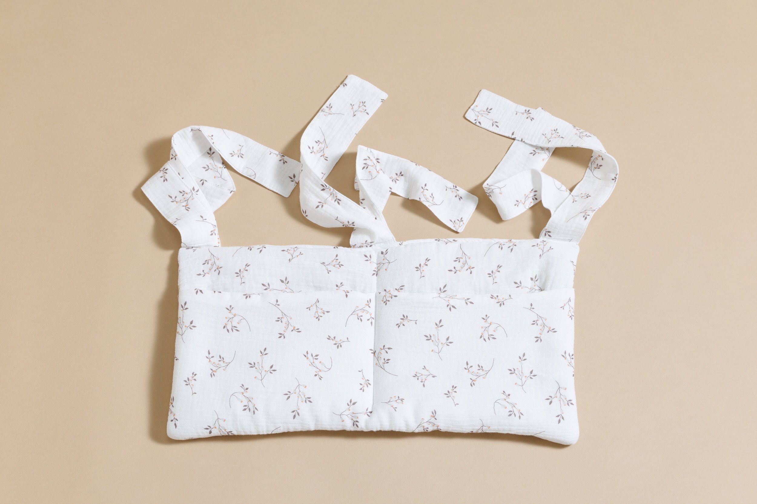 Pochette de Rangement Lit - Fleurs de Coton Pochette de Rangement Lit - Fleurs de Coton
