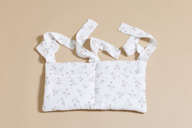 Pochette de Rangement Lit - Fleurs de Coton