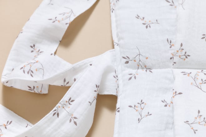 Pochette de Rangement Lit - Fleurs de Coton