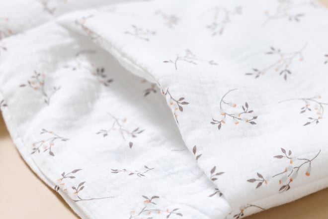 Pochette de Rangement Lit - Fleurs de Coton