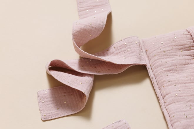 Tasca per Letto - Rosa con Pois Dorati
