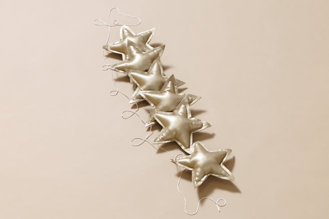 Ghirlanda di Stelle in Pelle Ecologica - Oro