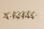 Guirlande Étoiles en cuir éco - Doré