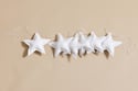 Guirlande Étoiles en cuir éco - Blanc