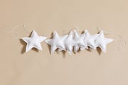 Guirlande Étoiles en cuir éco - Blanc