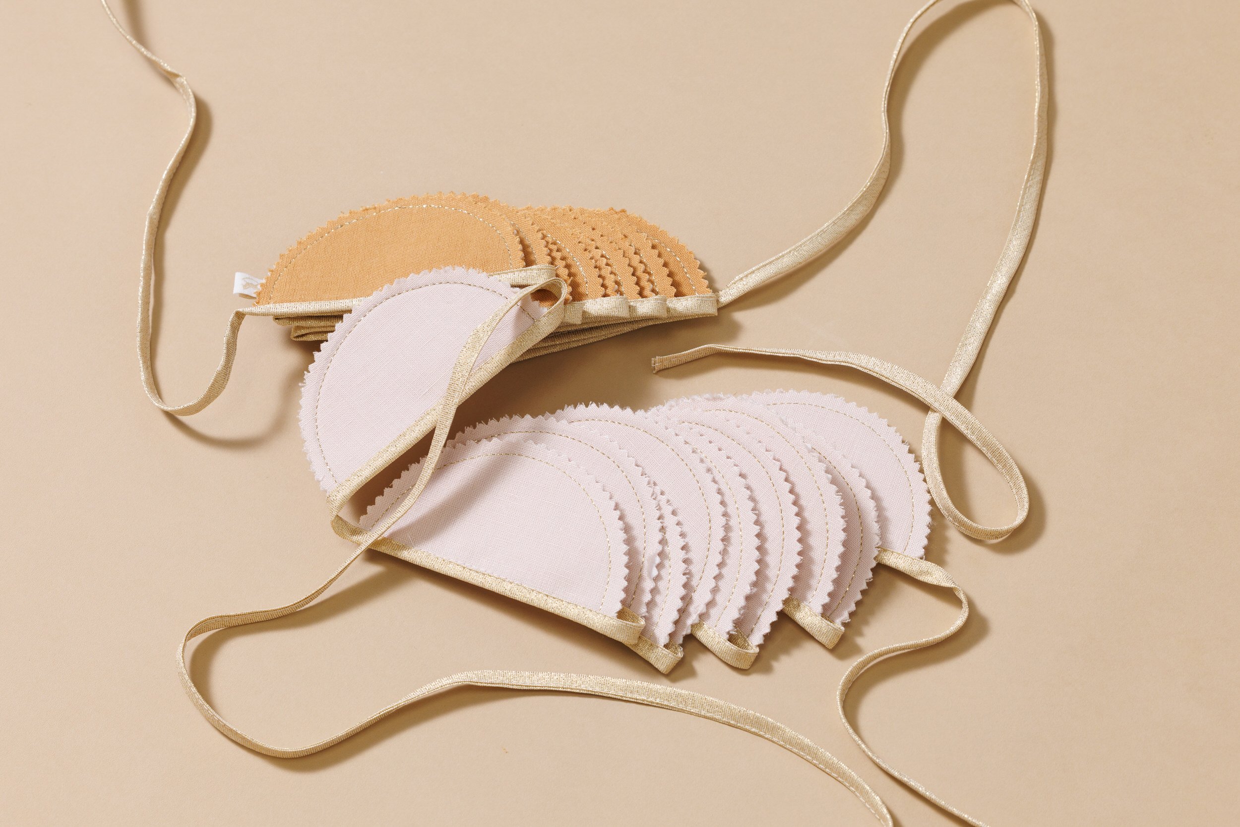 Powder Pink and Gold Linen Garland Powder Pink and Gold Linen Garland