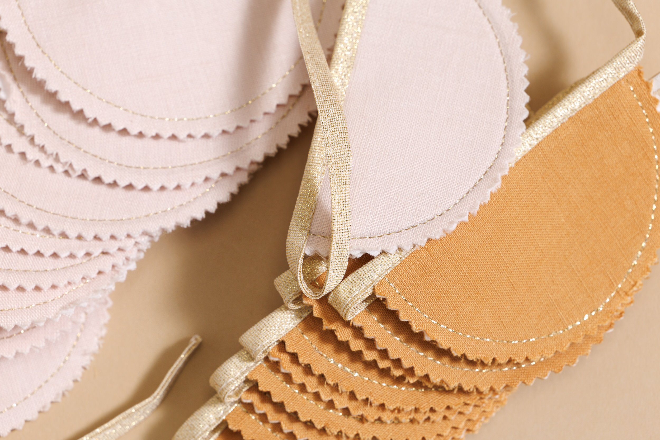 Powder Pink and Gold Linen Garland Powder Pink and Gold Linen Garland