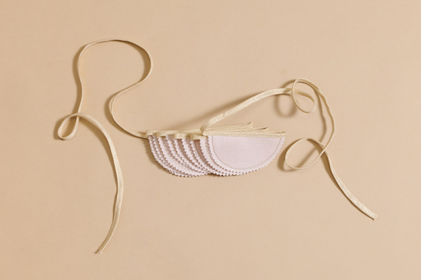 Leinengirlande - Puderrosa und Gold