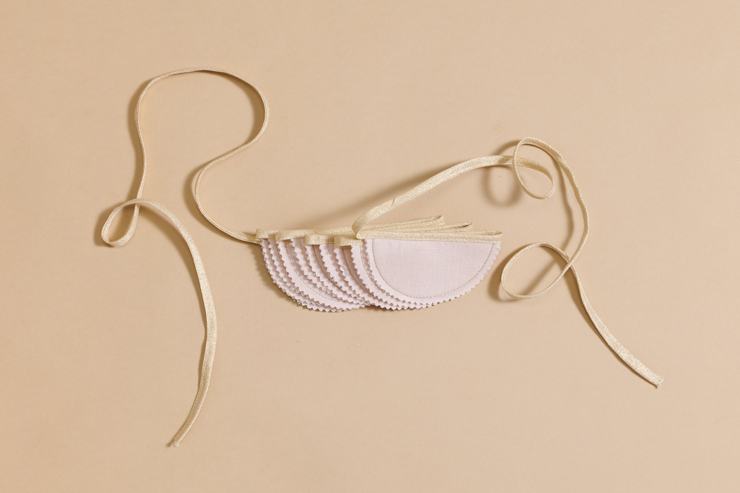 Powder Pink and Gold Linen Garland Powder Pink and Gold Linen Garland