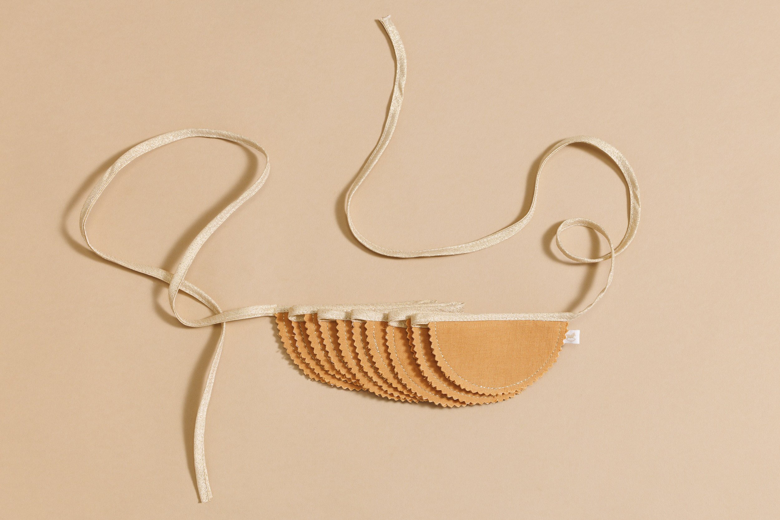 Caramel and Gold Linen Garland Caramel and Gold Linen Garland