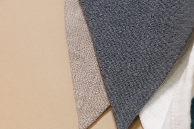 Linen Garland - Sand, Blue, White