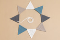 Linen Garland - Sand, Blue, White