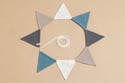 Linen Garland - Sand, Blue, White