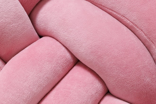 Coussin Noeud Vieux Rose