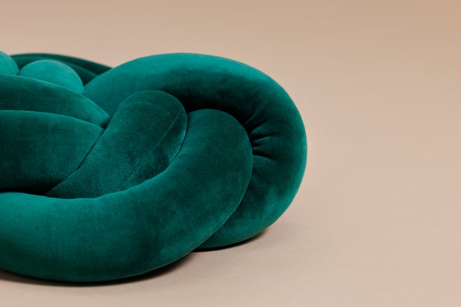 Cojín Nudo Verde