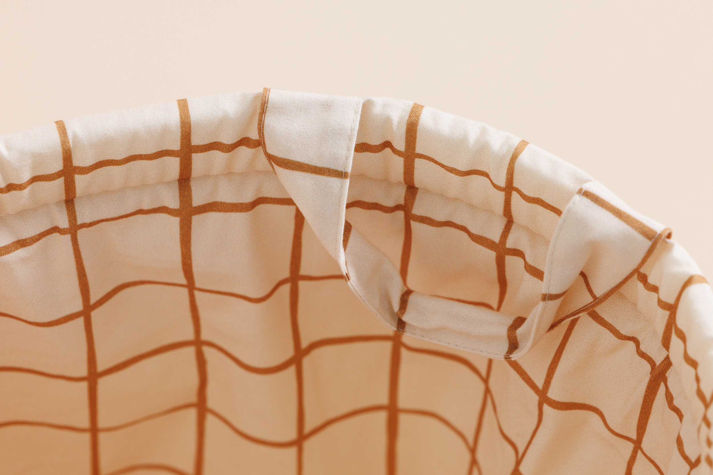 - Panier de Rangement Vichy Caramel - list: Beige|Orange (Mon Lit Cabane) - Image 5