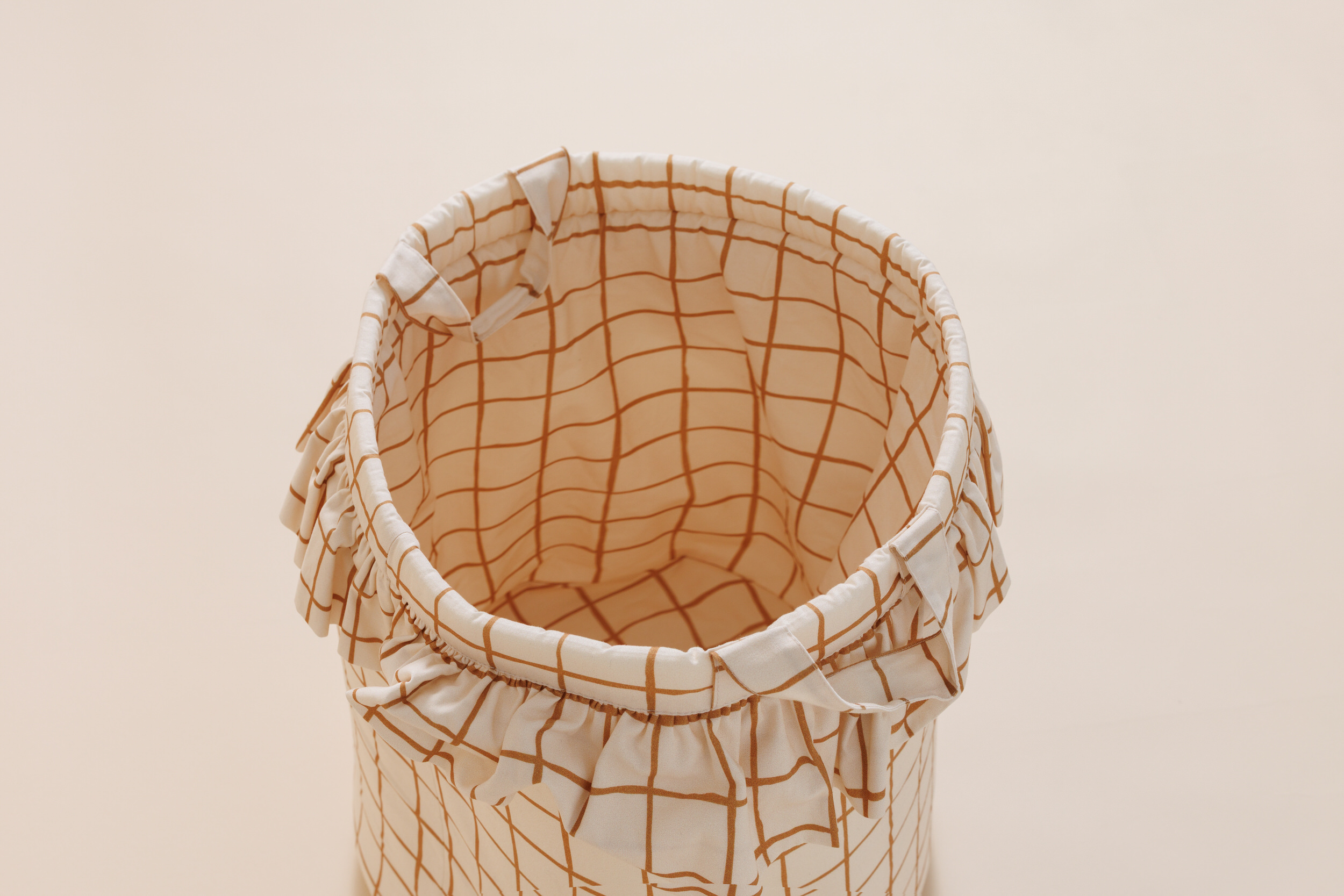 - Panier de Rangement Vichy Caramel - list: Beige|Orange (Mon Lit Cabane) - Image 7