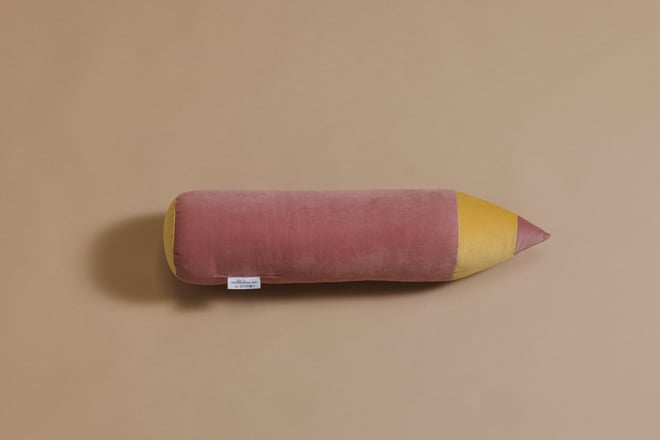 Coussin Crayon Vieux Rose
