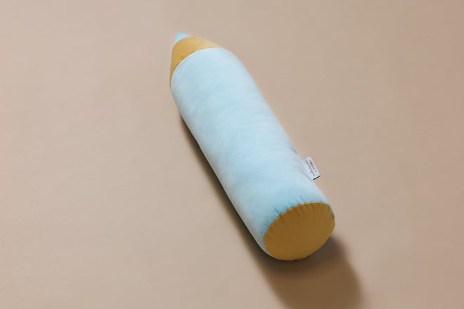 Coussin Crayon Bleu Ciel