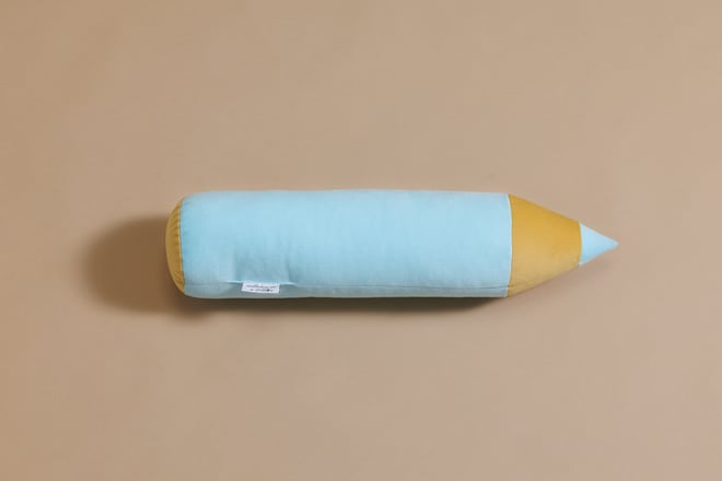 Coussin Crayon Bleu Ciel
