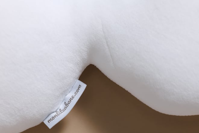 Coussin Marguerite en Velours - Ice Blue