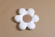 Coussin Marguerite en Velours - Cappuccino