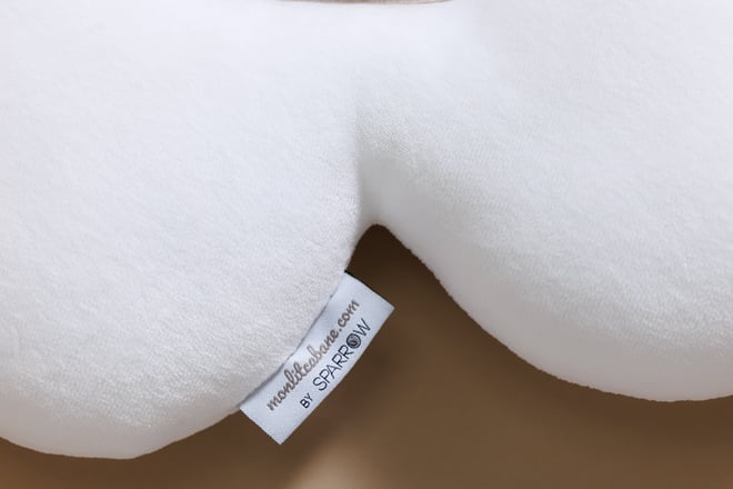 Cuscino margherita in velluto - Beige