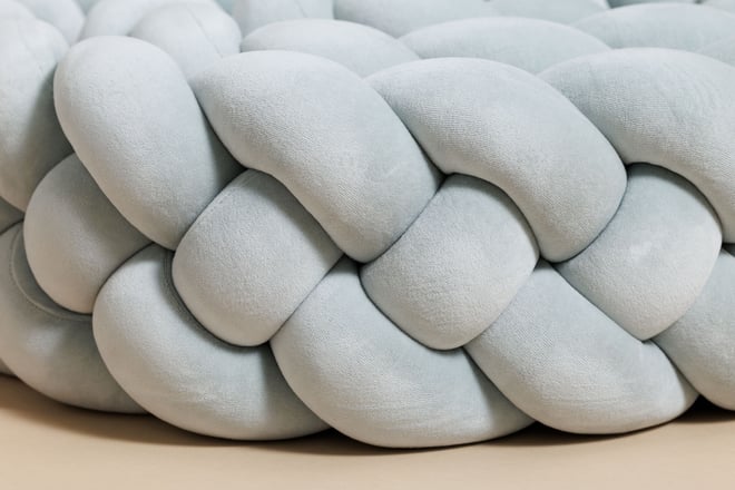 Sage Green Bed Bumper - 4 Ropes