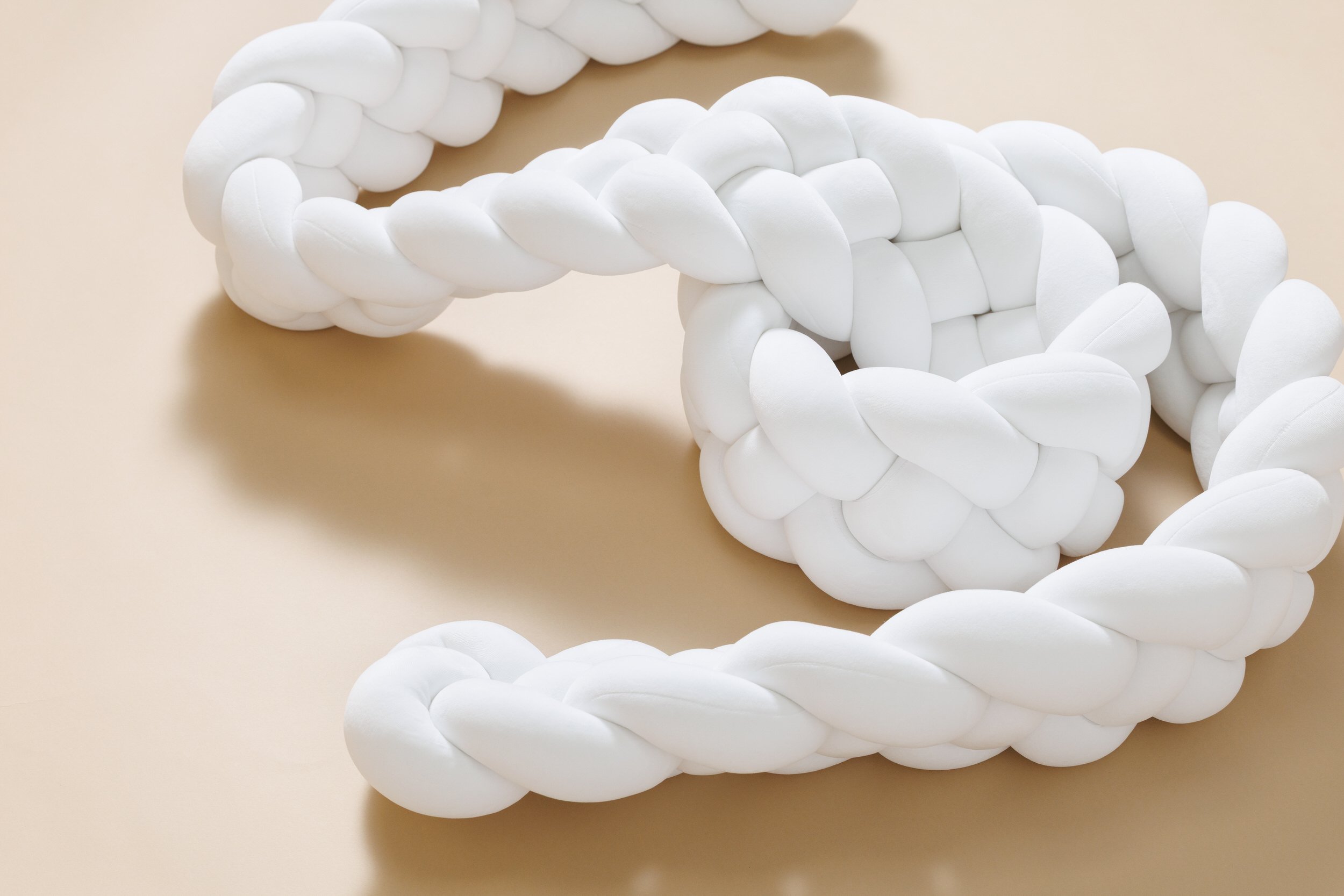 White Bed Bumper - 4 Ropes White Bed Bumper - 4 Ropes