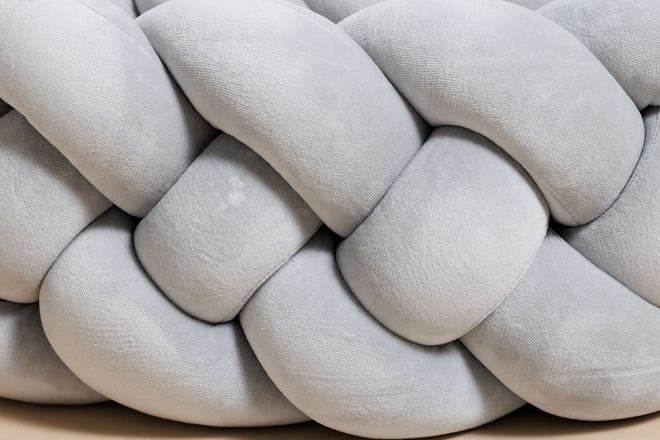 Classic Grey Bed Bumper - 4 Ropes