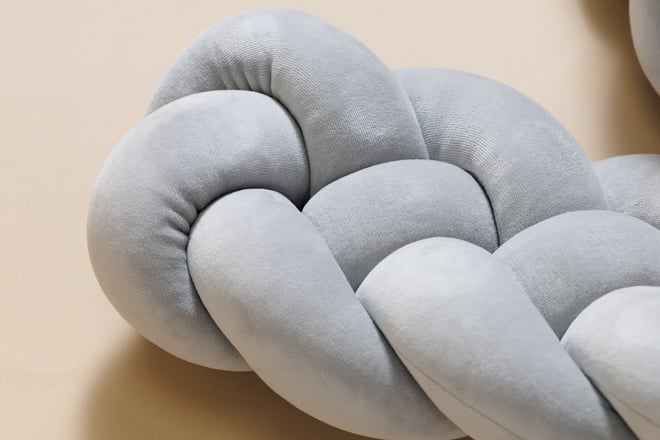 Classic Grey Bed Bumper - 4 Ropes