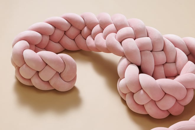 Contorno de Cama 4 cordas - Powder Pink