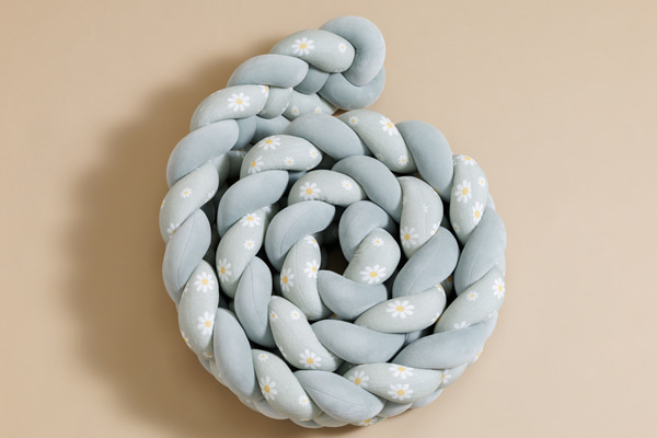Contorno de Cama 4 cordas - Margaridas Powder Pink
