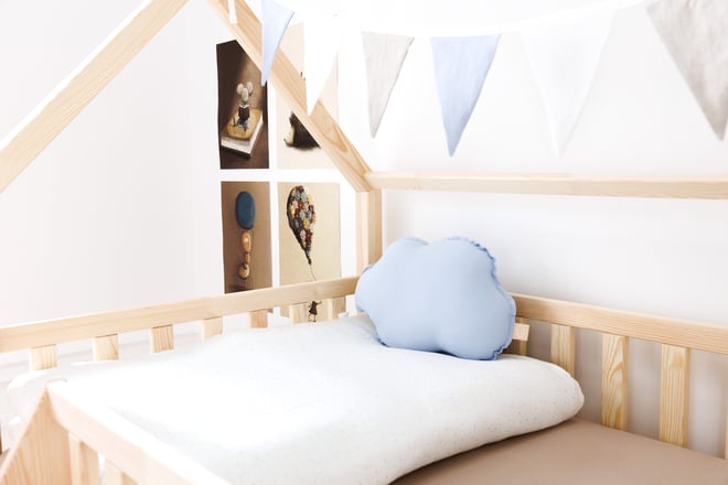 Blue Cloud Linen Cushion