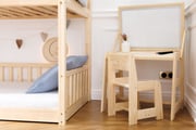 Desk and chair with magnetic board