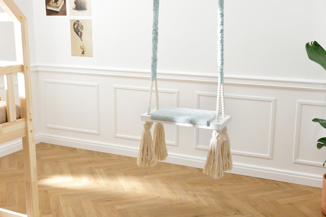 Wood Swing Sky Grey
