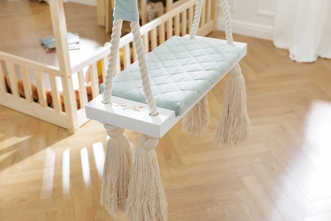 Wood Swing Sky Grey