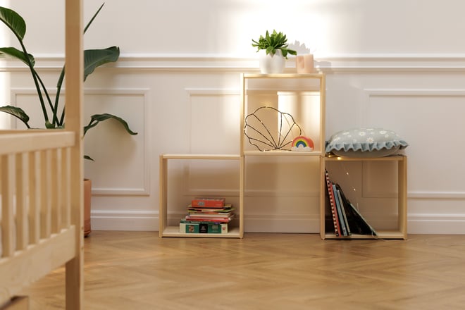 Wooden Storage Cube - Natural